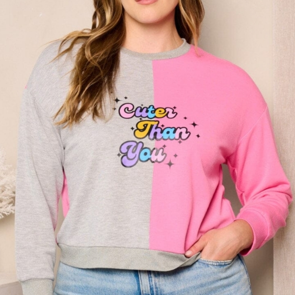 NWT 3X Retro "Cuter Than You" Top (Similar to TORRID)